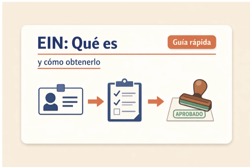 Guia rapida del EIN: proceso de tres pasos desde identificacion personal, pasando por formulario de solicitud, hasta la aprobacion del IRS